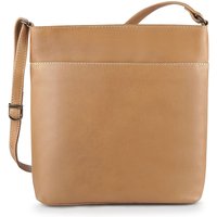 PRIMEHIDE Women's Large Leather Crossbody Organiser Bag in Light Sand