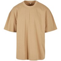 Build Your Brand Men's Plain Ultra Heavyweight T-Shirt in Light Beige | Size: Medium