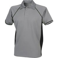 & Piped Performance Sports Polo Shirt Mid