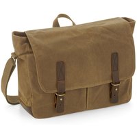 Heritage Waxed Canvas Messenger Bag Light