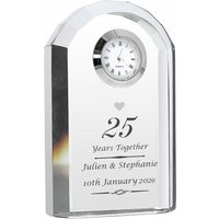Anniversary Crystal Clock Clear