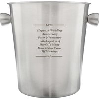 Any Message Stainless Steel Ice Bucket
