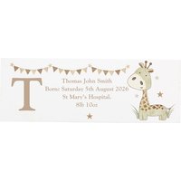 Hessian Giraffe Wooden Mantel Decoration