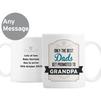Personalised Memento Company Men's Personalised Best Dads Get Promoted to Mug in White