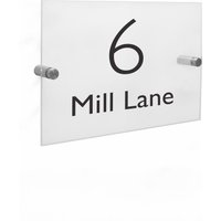 Personalised Memento Company Personalised Modern Acrylic House Sign in Clear