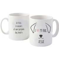Personalised Memento Company Personalised Dog Features Mug in White