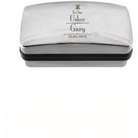 Personalised Memento Company Men's Personalised Decorative Wedding Usher Cufflink Box in Silver