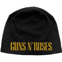 Guns N Roses Classic Band Logo Summer Jersey Beanie Hat in Black