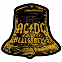 Patch Hells Bells Distressed Logo Woven Cut Out 9 x 10cm x 10 cm