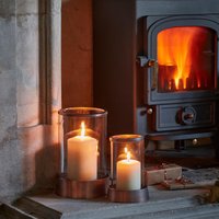 Ivyline Hampton Hurricane Lantern in Copper H28cm W18cm