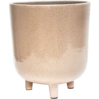 Ivyline Lecce Oat Speckled Planter, H24cm x D20cm in Light Sand