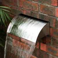 Primrose 'Victoria Falls' Stainless Steel Waterfall Cascade Sheer Descent 60cm in Metallic Silver