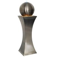 Brushed Hourglass & Sphere Water Feature Lights