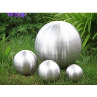 Primrose Brushed Stainless Steel Gazing Glove Sphere Garden Ornament 15cm in Silver