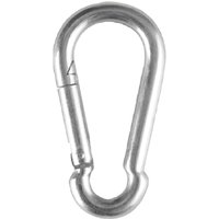Primrose Silver Galvanised Steel Snap Hook Carabiner Shade Sail Accessory 8x4cm in Metallic Silver | Size: 8x4 cm
