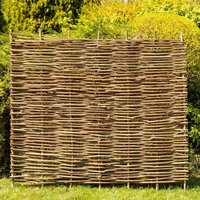Primrose Premium Hazel Hurdle Woven Wattle Garden Fence Panel W1.82m x H1.5m in None