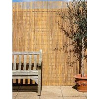 Bamboo Slat Natural Garden Fence Screening Roll Privacy W4m x H1.8m