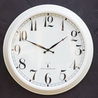 Primrose Outdoor Garden Clock Antique White Perfect Time Radio Controlled 57.5 cm