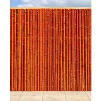 Primrose Thick Red Natural Bamboo Screening Roll Privacy Border 1.9m x 1.8m