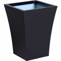 Outdoor Galvanised Steel Plant Pot Square Flared Planter 38cm