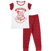 Harry Potter Girl's Hogwarts Short Sleeve Pyjamas in White | Size: 4-5 Years