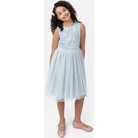 Delicate Sequin Midi Dress Pale