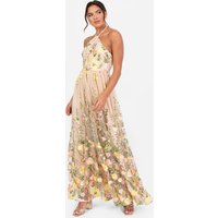 Floral Halter Neck Maxi Dress