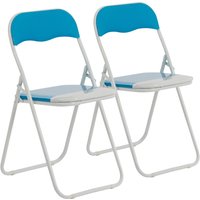 Coloured Padded Folding Chairs Pack 2