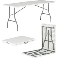 Harbour Housewares Folding Trestle Table - 180cm Portable Indoor & Outdoor Folding Table in White