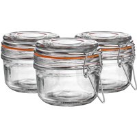 Argon Tableware Glass Storage Jars - 125ml/4.2oz - Set of 3 in Clear