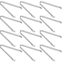 Rink Drink Stainless Steel Ice Tongs - 16cm - Silver - Pack of 12