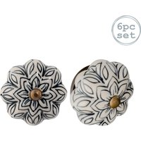 Floral Ceramic Cabinet Knobs Pack 6 1000mm x 500mm