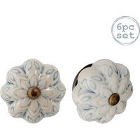 Floral Ceramic Cabinet Knobs Pack 6 1000mm x 500mm
