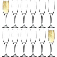 Argon Tableware Classic Champagne Flutes - 220ml - Pack of 12 in Clear