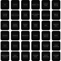 Argon Tableware Storage Jar Labels - Pack of 108 Labels in Black