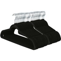 45cm Non Slip ABS Velvet Hangers Pack 50