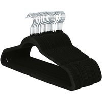 45cm Non Slip ABS Velvet Hangers Pack 25