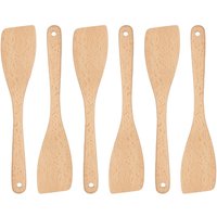 Argon Tableware Wooden Spatulas - 30cm - Pack of 6 in Brown