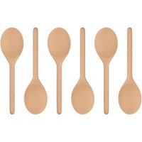 Wooden Cooking Spoons 20cm Pack 6