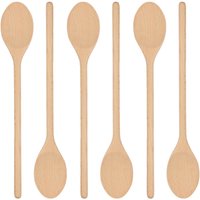 Wooden Cooking Spoons 35cm Pack 6