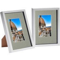 Nicola Spring 3D Shadow Box Frames with A5 Mount - A4 (8" x 12") - Black Mount - Pack of 2 in White