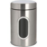 1x Food Storage Container Window Stainless Steel Tea Coffee Sugar Canister Metallic Pack