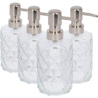 Prism Glass Soap Dispensers Pack 4