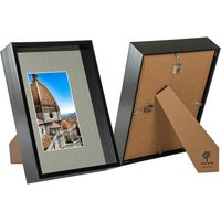 3D Deep Box Frames A5 Mount A4 Grey Pack 2