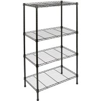 Metal Wire Shelving Unit 4 Tier Adjustable Storage Rack