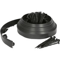 10m Flexible Plastic Lawn Edging Path Grass Border Plastic Pegs