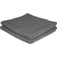 Nicola Spring Cotton Bath Sheets - 160cm x 90cm - Pack of 2 in Charcoal | Size: Bath Sheet