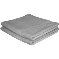 Nicola Spring Cotton Bath Sheets - 160cm x 90cm - Pack of 2 in Grey | Size: Bath Sheet