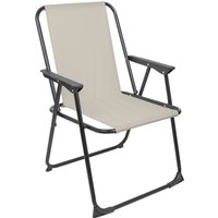 Folding Metal Beach Chair Matt Beige