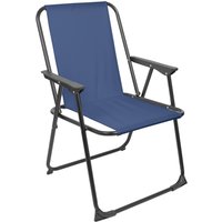 Folding Metal Beach Chair Matt Navy